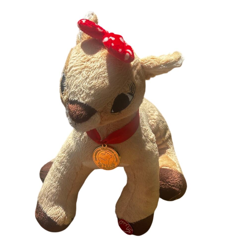 Singing Rudolph The Red Nosed Reindeer Stuffed Clarisse DanDee Lit Red Nose
